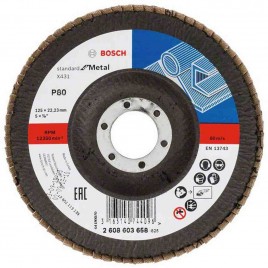 BOSCH Listkowa tarcza szlifierska X431, Standard for Metal, 125 mm, 22,23 mm, 80 260860365