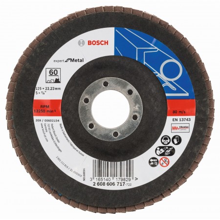 BOSCH Expert for Metal Listkowa tarcza szlifierska X551, 125x22,23mm, 60 2608606717
