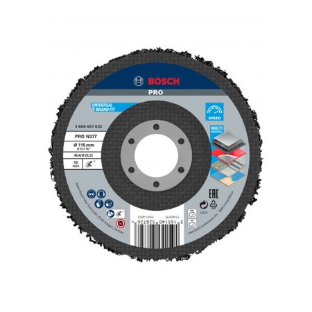 BOSCH Disque de nettoyage N377, Best for Metal 115 mm, 22,23 mm 2608607632