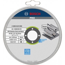BOSCH Korundowa tarcza tnąca PRO Stainless Steel and Metal, 125 × 1,6 × 22,23mm 2608619050