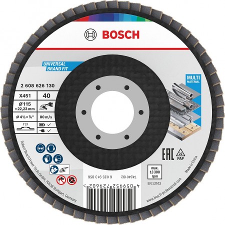 BOSCH Tarcza listkowa X451, 115 × 22,23 mm, G40, T27 2608626130