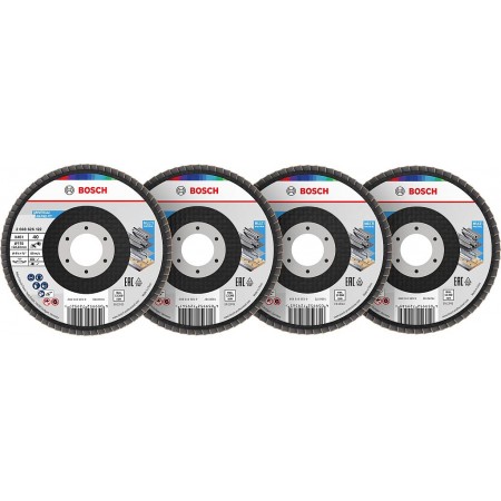 BOSCH Zestaw tarcz listkowych X451, 115 × 22,23 mm, G40; 60; 80; 120, T27 608626165