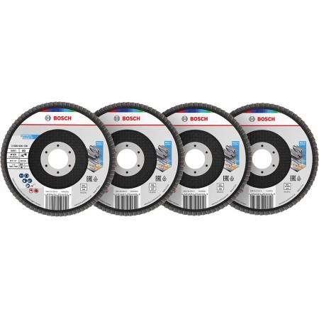 BOSCH Zestaw tarcz listkowych X451, 125x22,23 mm, G40; 60; 80; 120, T27 2608626164