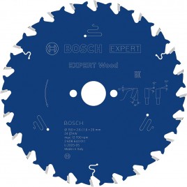 BOSCH Tarcza pilarska EXPERT Wood, 150 × 2,6 / 1,6 × 20 mm, T24 2608644011