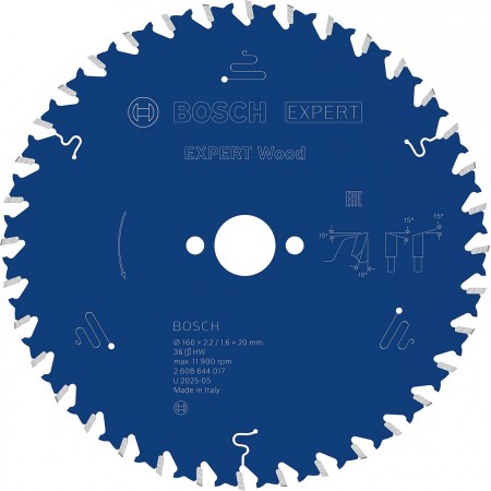 BOSCH Tarcza pilarska EXPERT Wood, 160 × 2,2 / 1,6 × 20 mm, T36 2608644017