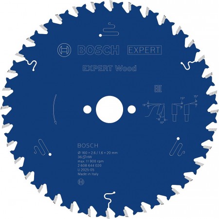 BOSCH Tarcza pilarska Expert for Wood 160 × 2,6/1,6 × 20 mm, T36 2608644020