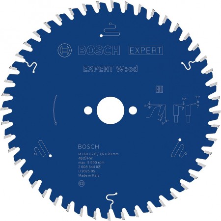 BOSCH Tarcza pilarska Expert for Wood 160 × 2,6/1,6 × 20 mm, T48 2608644021
