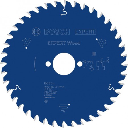 BOSCH Tarcza pilarska Expert for Wood 170 x 30 x 2,6 mm, T40 2608644028