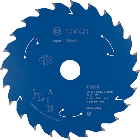 BOSCH Ostrze do piły tarczowej bezprzewodowej for Wood 140x20x1,8/1,3x24T 2608644499