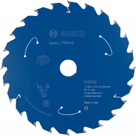 BOSCH Ostrze do piły tarczowej bezprzewodowej Expert for Wood 160x20x1,5/1x24T 2608644503