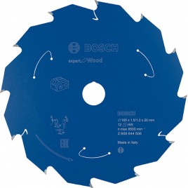 BOSCH Ostrze do piły tarczowej bezprzewodowej Expert for Wood 165x20x1,5/1x12T 2608644506