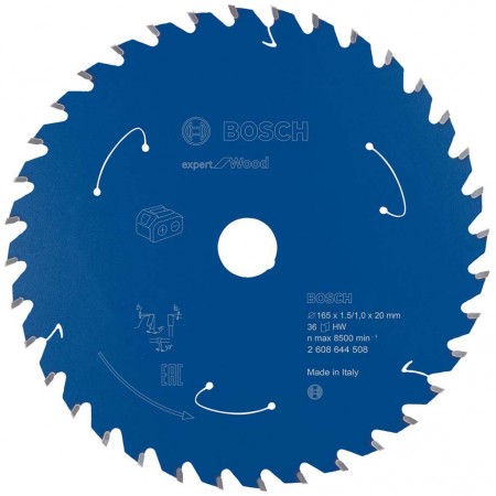 BOSCH Tarcza do pilarki bezprzewodowej Expert for Wood 165×1,5/1×20 T36 2608644508