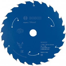 BOSCH Ostrze do piły tarczowej bezprzewodowej Expert for Wood 184x20x1,6/1x24T 2608644510