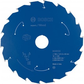 BOSCH Ostrze do piły tarczowej bezprzewodowej Expert 190x1.5x30mm 18Z, sztuk 1 2608644512
