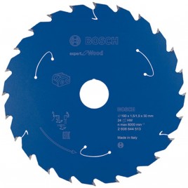 BOSCH Ostrze do piły tarczowej bezprzewodowej Expert for Wood 190×1,5/1×30 T24 2608644513