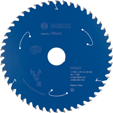 BOSCH Ostrze do piły tarczowej bezprzewodowej Expert for Wood 190 x 1,5/1 x 30 2608644514