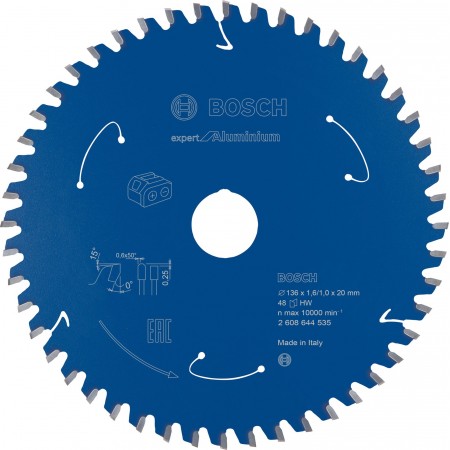 BOSCH Tarcza pilarska Expert for Aluminium 136×20×1,6/1×48T 2608644535 BOSCH Tarcza pilarska Expert for Aluminium 136×20×1,6/1×48T 2608644535