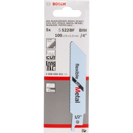 BOSCH Brzeszczot do piły szablastej S 522 BF Flexible for Metal 5 Szt. 2608656011 BOSCH Brzeszczot do piły szablastej S 522 BF Flexible for Metal 5 Szt. 2608656011