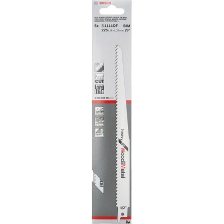 BOSCH Brzeszczot do piły szabl. S 1111 DF Heavy for Wood and Metal 5 Szt. 2608656261 BOSCH Brzeszczot do piły szabl. S 1111 DF Heavy for Wood and Metal 5 Szt. 2608656261
