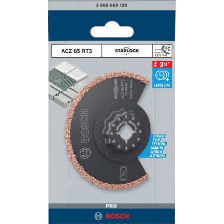 BOSCH Brzeszczot wielofunkcyjny PRO ACZ 85 RT3 Multitool Blade, 85 x 2.5 mm 2608669120 BOSCH Brzeszczot wielofunkcyjny PRO ACZ 85 RT3 Multitool Blade, 85 x 2.5 mm 2608669120