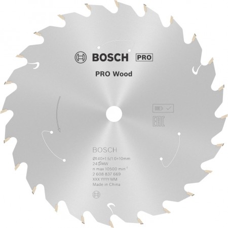 BOSCH Tarcza pilarska PRO Wood cordless Circular Saw Blade 140x10x1,5/1,0x24T 2608837669