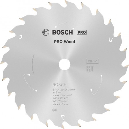 BOSCH Tarcza pilarska PRO Wood cordless Circular Saw Blade 140x12,7x1,5/1,0x24T 2608837670