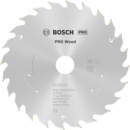 BOSCH Tarcza pilarska PRO Wood cordless Circular Saw Blade 140x20x1,5/1,0x24T 2608837671