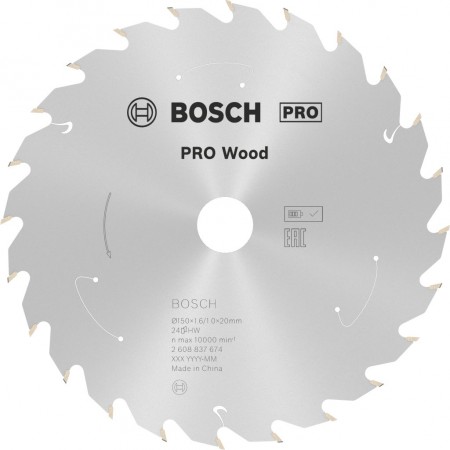 BOSCH Tarcza pilarska PRO Wood cordless 150x20/16x1,6/1,0x24T 26088376