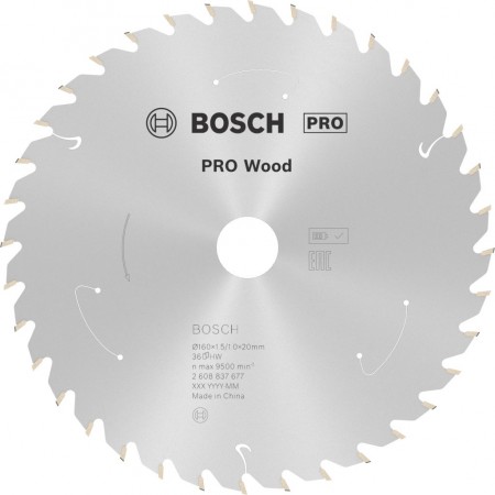 BOSCH Tarcza pilarska PRO Wood cordless 160x20/15,875x1,5/1,0x36T 2608837677