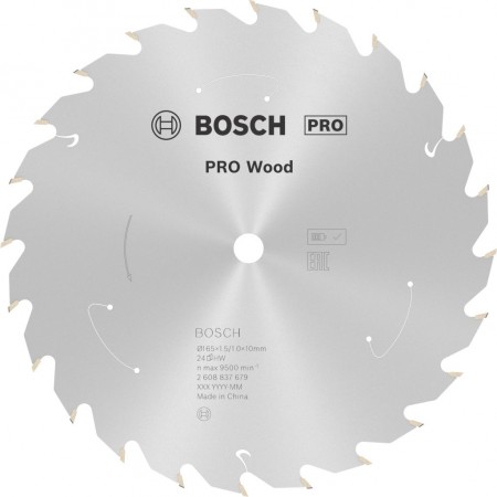 BOSCH Tarcza pilarska PRO Wood cordless 165x10x1,5/1,0x24T 2608837679