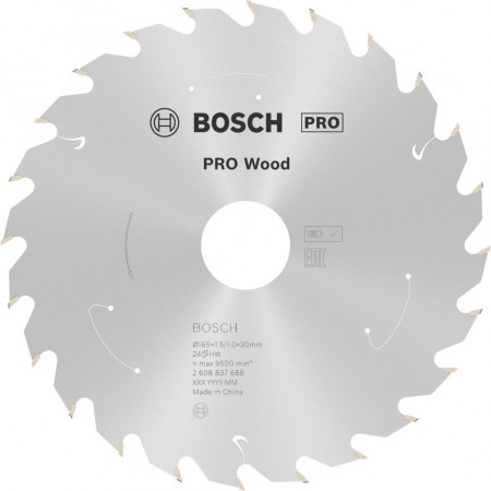 BOSCH Tarcza pilarska PRO Wood cordless 165x30x1,5/1,0x24T 2608837688