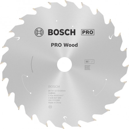BOSCH Tarcza pilarska PRO Wood cordless 173x20x1,5/1,0x24T 2608837690