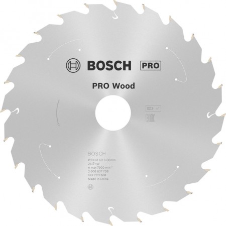 BOSCH Tarcza pilarska PRO Wood cordless 190x30x1,6/1,1x24T 2608837708