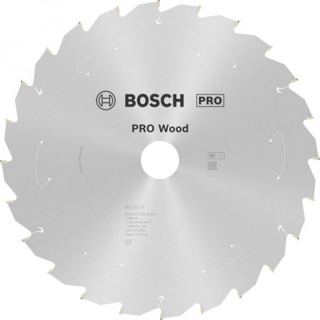 BOSCH Tarcza pilarska PRO Wood cordless 250x30x2,2/1,6x24T 2608837727
