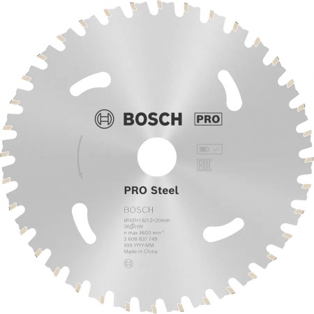 BOSCH Bezprzewodowa tarcza pilarska do stali PRO Steel cordless, 136x1,6x20mm 2608837746 BOSCH Bezprzewodowa tarcza pilarska do stali PRO Steel cordless, 136x1,6x20mm 2608837746