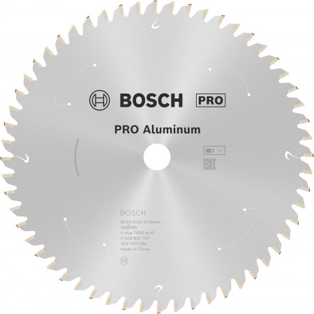 BOSCH PRO Aluminium cordless Circular Saw Blade, 184 x 2 x 16 mm 2608837767