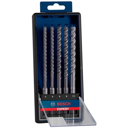 BOSCH Zestaw wierteł udarowych EXPERT SDS plus-7X 6/6/8/8/10 mm, 5 szt. 2608900198