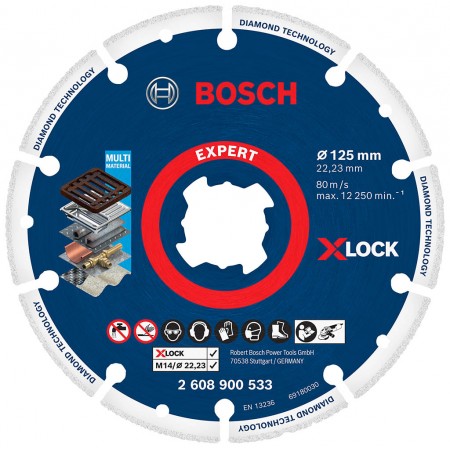 BOSCH Tarcza tnąca EXPERT Diamond Metal Wheel X-LOCK 125 x 22,23 mm 2608900533