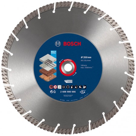 BOSCH Diamentowa tarcza tnąca EXPERT MultiMaterial 350 x 20/25,40 x 3,3 x 15 mm 2608900666