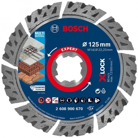 BOSCH Diamentowa tarcza tnąca EXPERT MultiMaterial X-LOCK 125x2,4x12 mm 2608900670