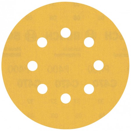 BOSCH Papier ścierny EXPERT C470 z 8 otworami, 125 mm, G 400, 5 szt. 2608900811