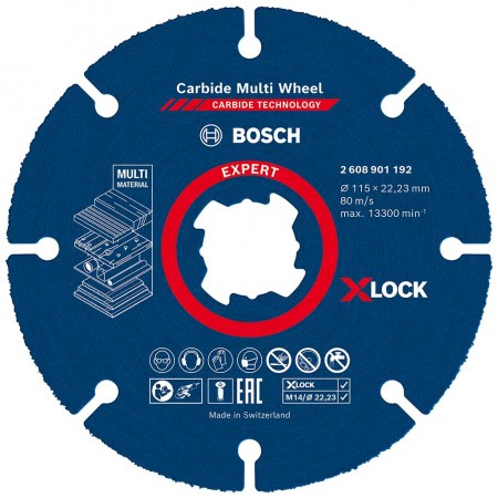 BOSCH Tarcza tnąca EXPERT Carbide Multi Wheel X-LOCK 115 mm, 22,23 mm 2608901192