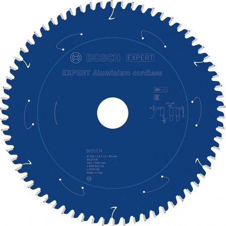BOSCH Tarcza pilarska EXPERT Aluminium cordless, 216 × 2 / 1,4 × 30 mm, T66 2608902124