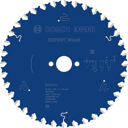 BOSCH Tarcza pilarska Expert for Wood 160 × 1,8/1,2 × 20 mm, T36 2608902142