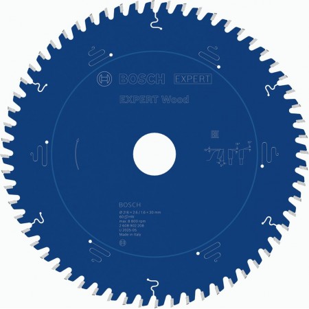 BOSCH Tarcza pilarska EXPERT Wood, 216 × 2,6 / 1,6 × 30 mm, T60 2608902208