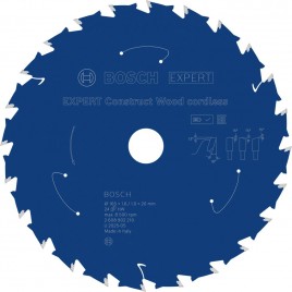 BOSCH Tarcza pilarska EXPERT Construct Wood cordless, 165 × 1,6 / 1 ×20 mm, T24 2608902210