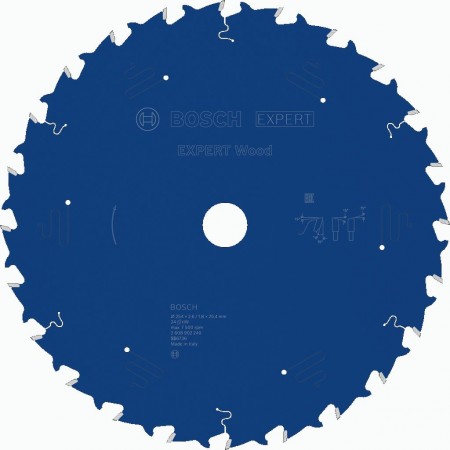 BOSCH Tarcza pilarska EXPERT Wood, 254 × 2,6 / 1,8 × 25,4 mm, T24 2608902240