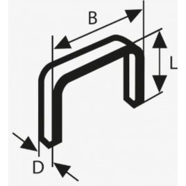 BOSCH Zszywka z drutu płaskiego, typ 51, 10 x 1 x 10mm 2609200200