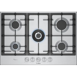 Bosch Serie 6 Płyta gazowa 75 cm Stal szlachetna PCQ7A5I90