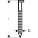 BOSCH Gwóźdź łączony papierem, łeb D, SN34DK 50RG 2608200019